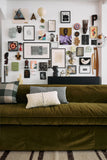 HKLIVING Nomad couch: 204cm royal velvet olive