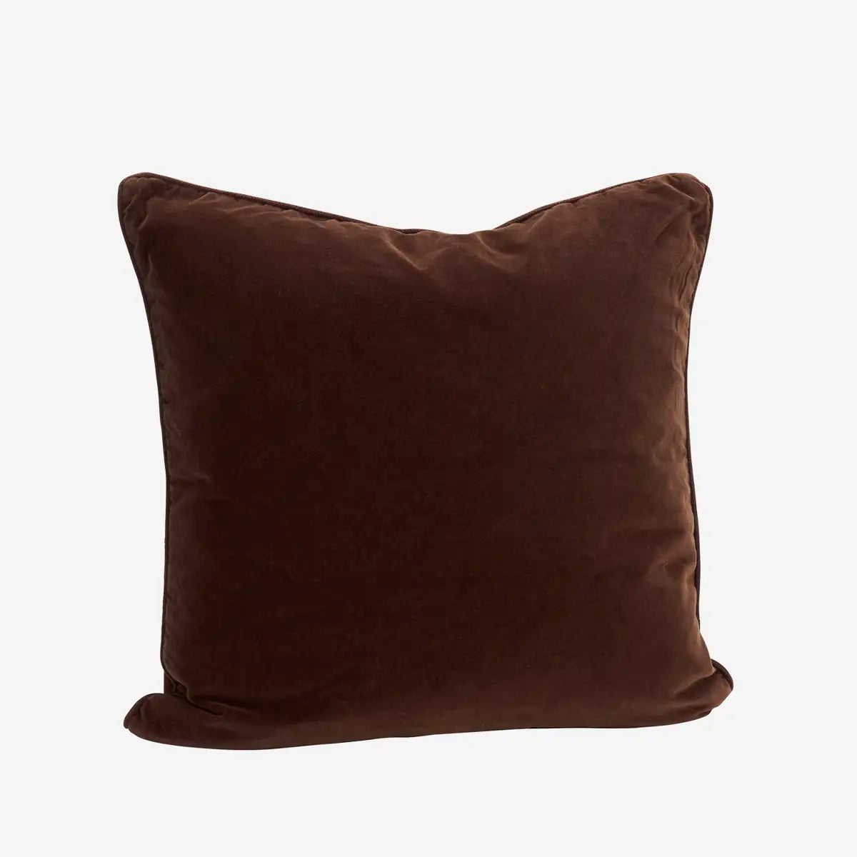 Velvet Cushion Dark Brown 50x50 cm