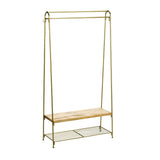 Iron Clothes Rack With Shelves
