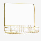 Mirror with Iron Shelf