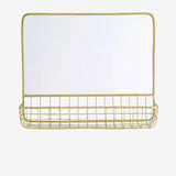 Mirror with Iron Shelf