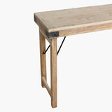 Limewash Folding Console Table Natural