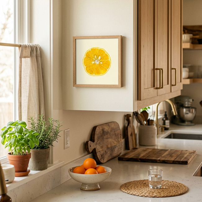Lemon Open 30x30 Oak Frame