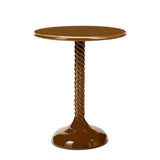 Round Metal Coffee Table Brown