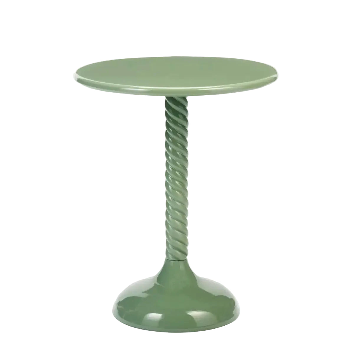 Round Metal Coffee Table Green