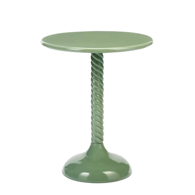 Round Metal Coffee Table Green