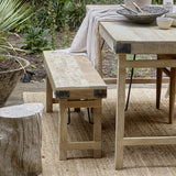 Limewash Folding Bench 120 cm Natural