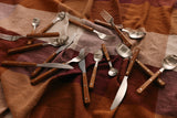 HKliving 70s cutlery: wood set of 16