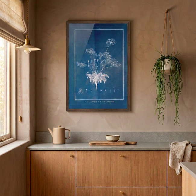 Pelargonium Ciliatum 30x40 Dark Oak Frame