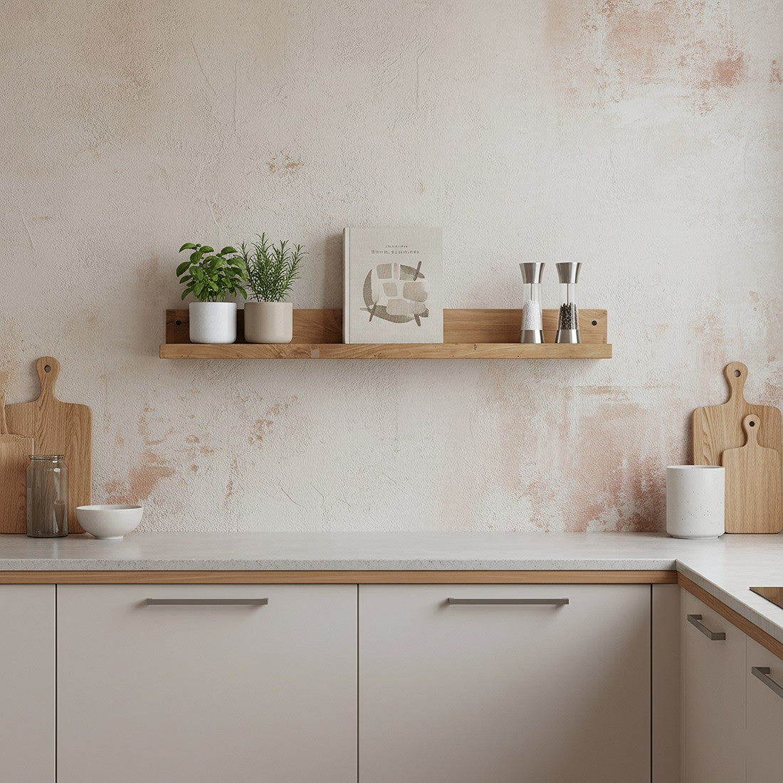 Elements wall shelf natural 75cm