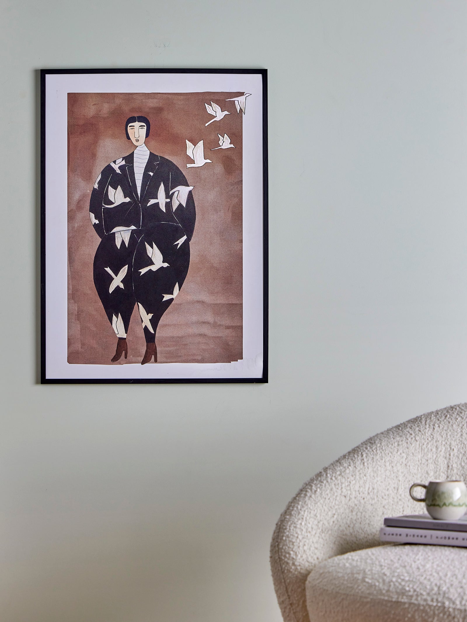 Bologna Illustration With Frame Black Pine