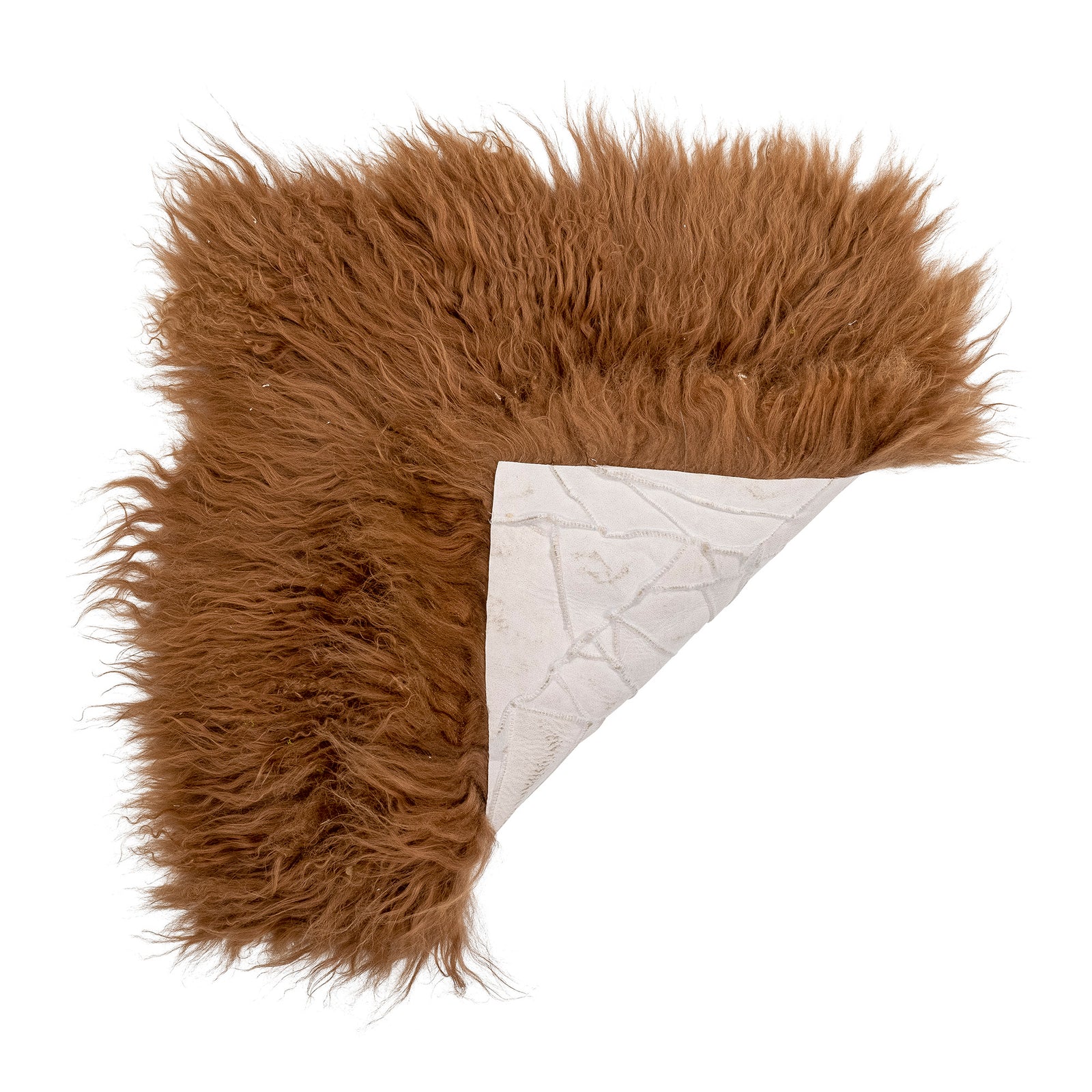 Hilma Seat Pad Brown Lambskin Tibetian
