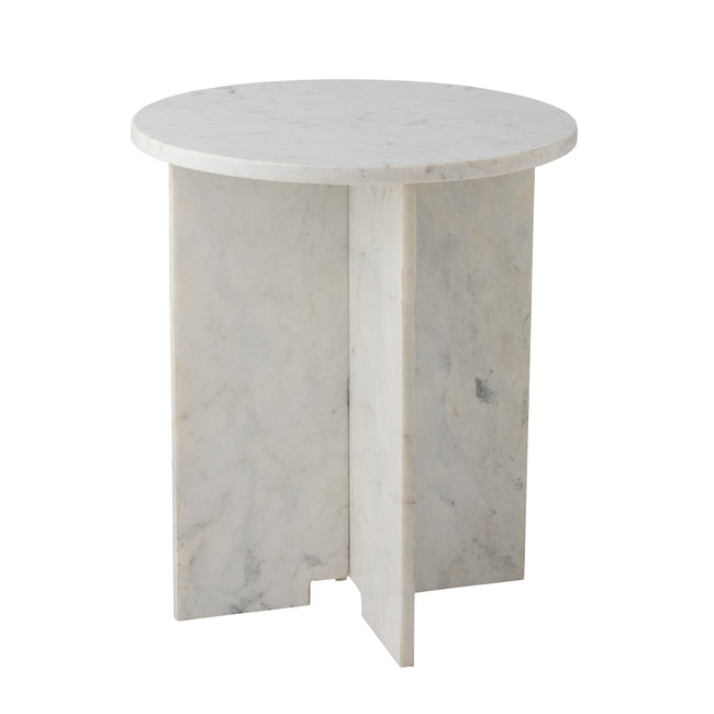 Jasmia Sidetable, White, Marble Bloomingville