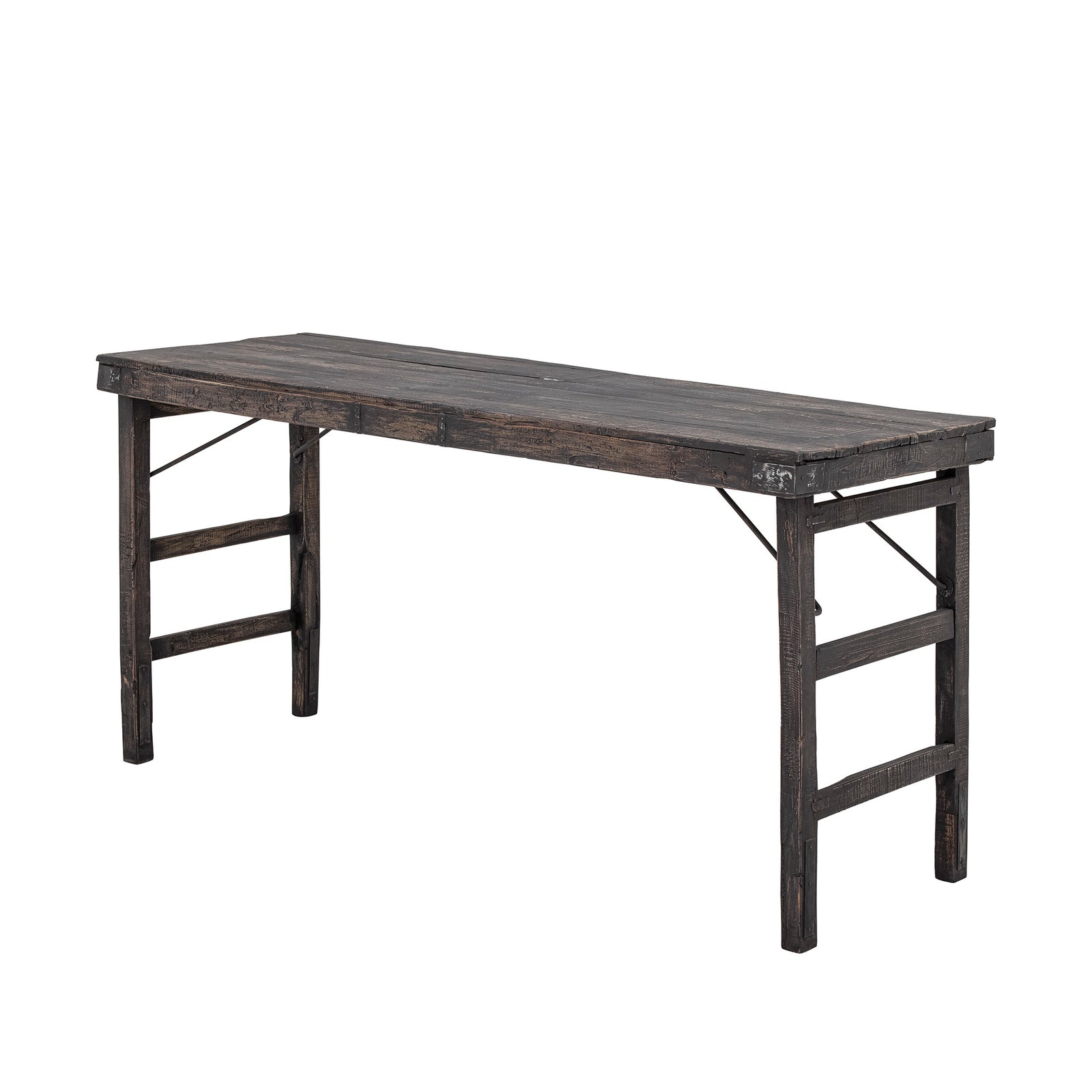 Wooden Antique Folding Desk / Console Table  Black