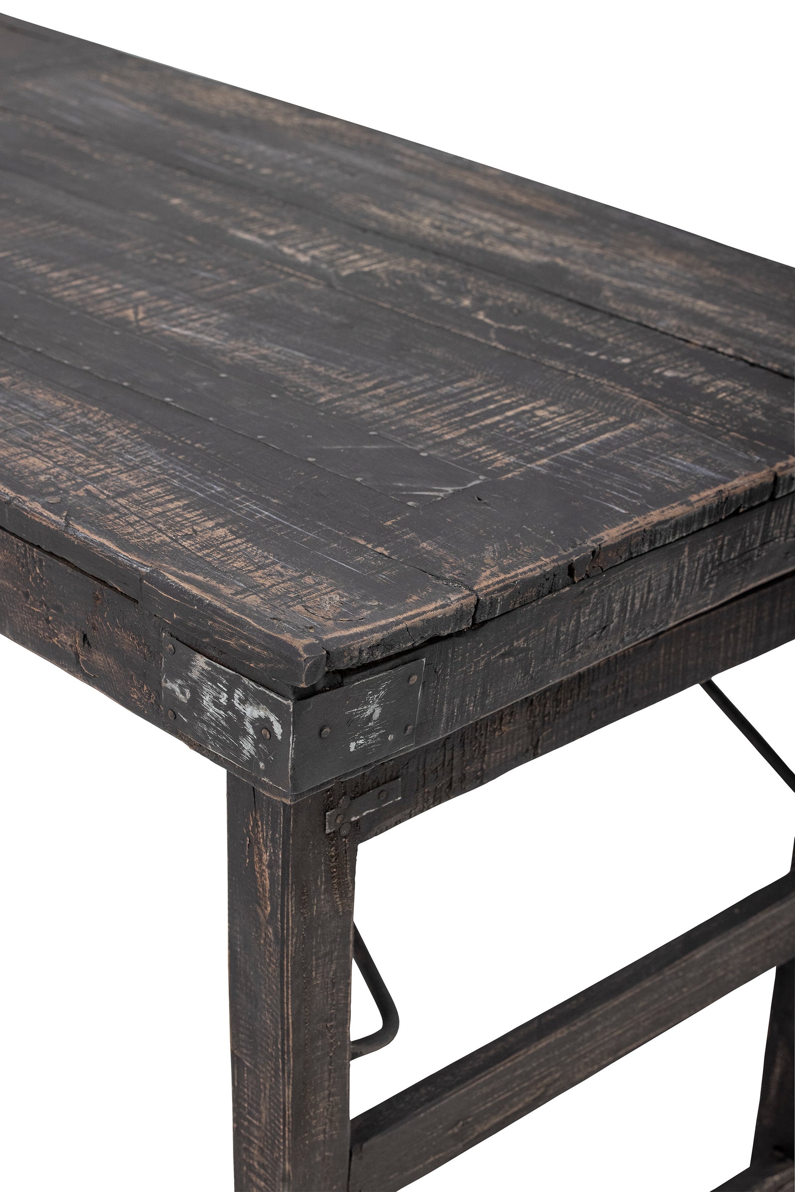 Wooden Antique Folding Desk / Console Table  Black