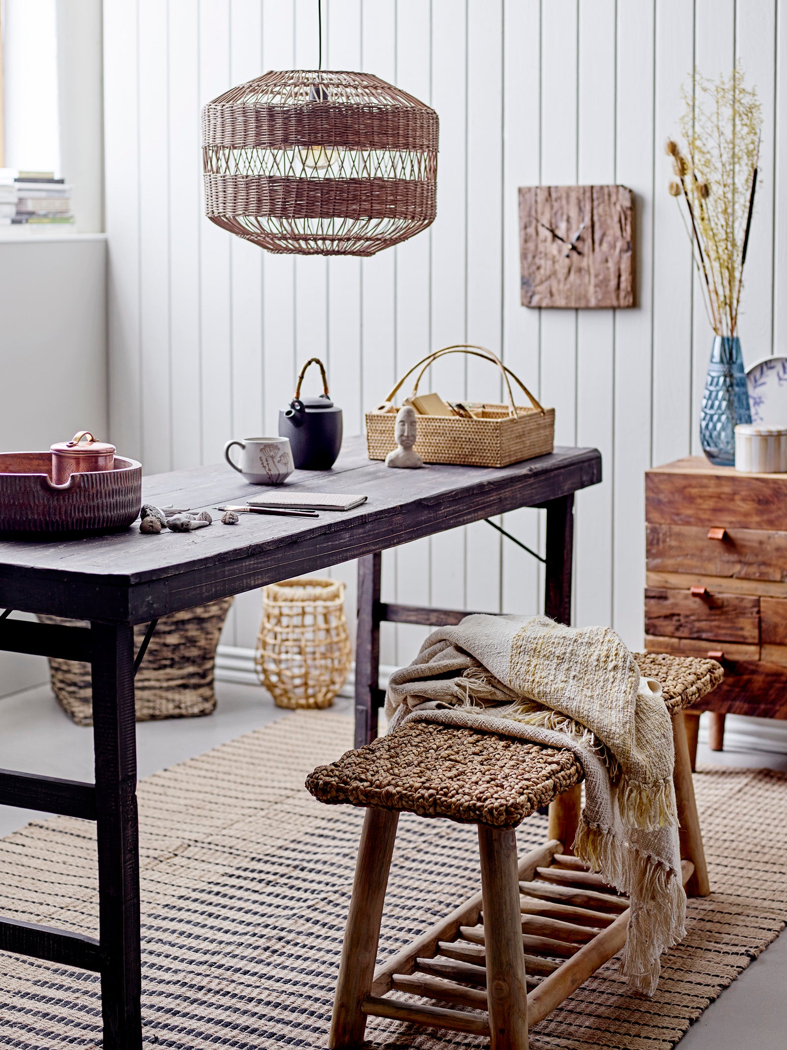 Wooden Antique Folding Desk / Console Table  Black