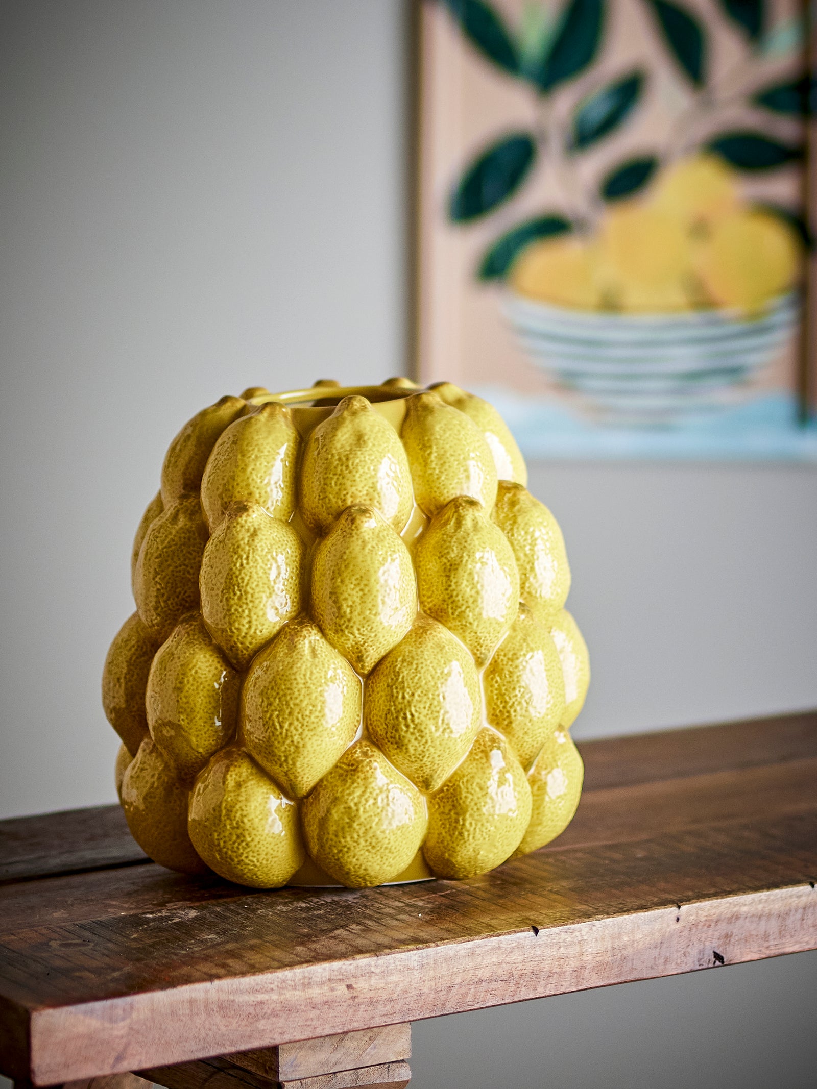 Limone Vase, Yellow, Stoneware