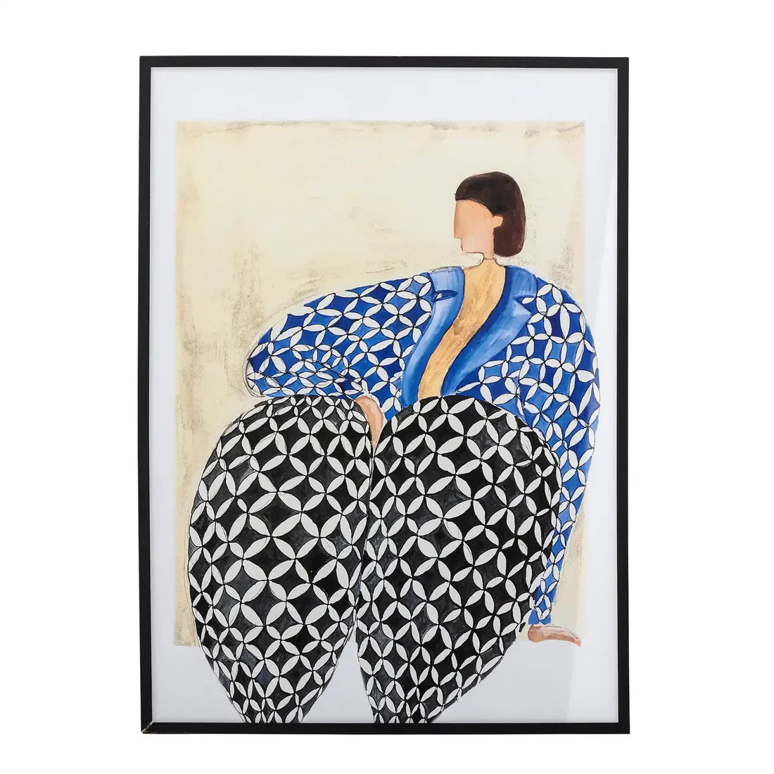 Vivianne Illustration with Frame, Multi