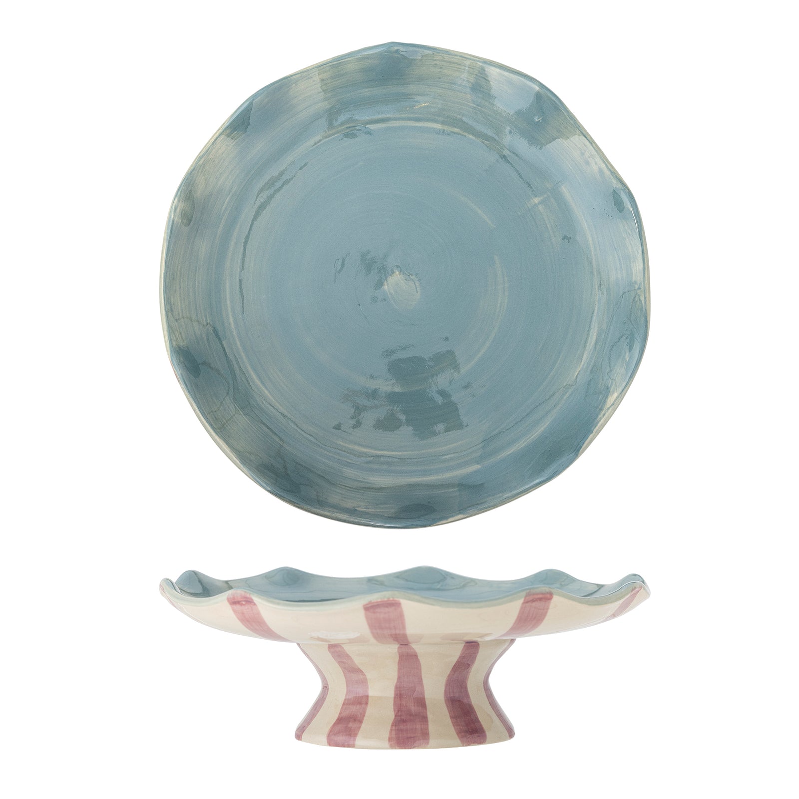 Willa Cake Tray Multi, Stoneware