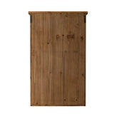 Wooden panel with a rustic finish on a white background