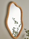 Ashlie Wall Mirror, Nature, Rattan