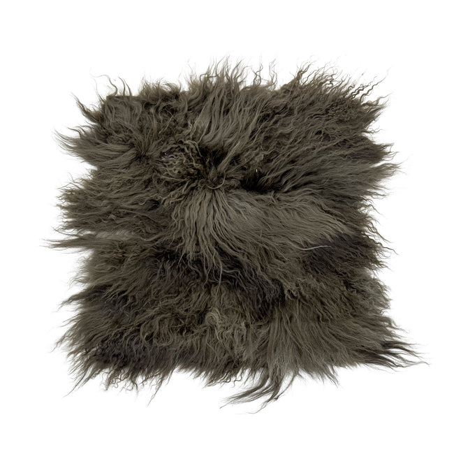 Hilma Seat Pad, Green, Lambskin Tibetian