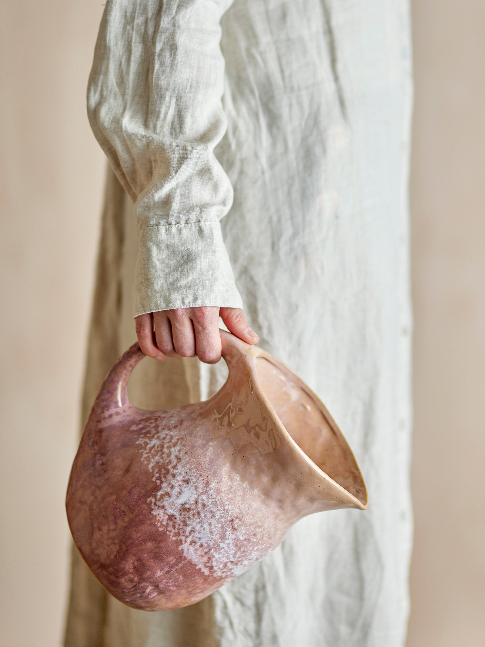 Darlene Jug Rose Stoneware