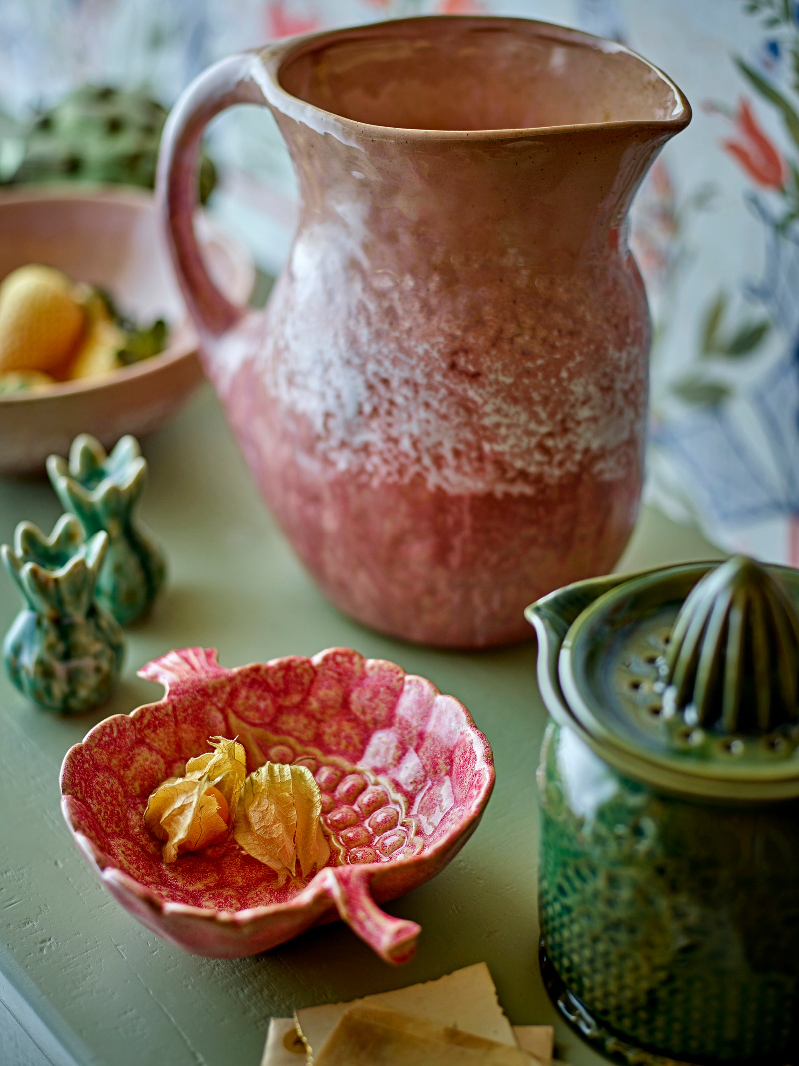 Darlene Jug Rose Stoneware