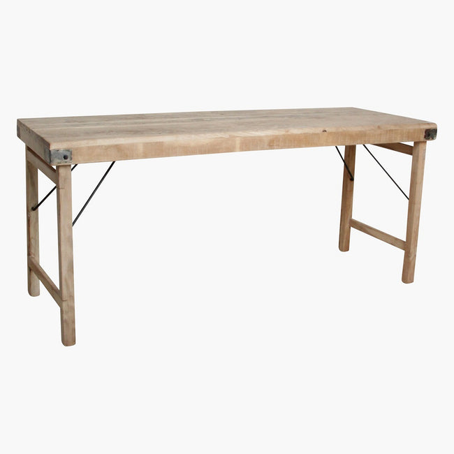 Limewash Folding Market Table Natural