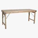 Limewash Folding Market Table Natural