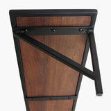 Wall Shelf Square Pipe Black Metal & Wood