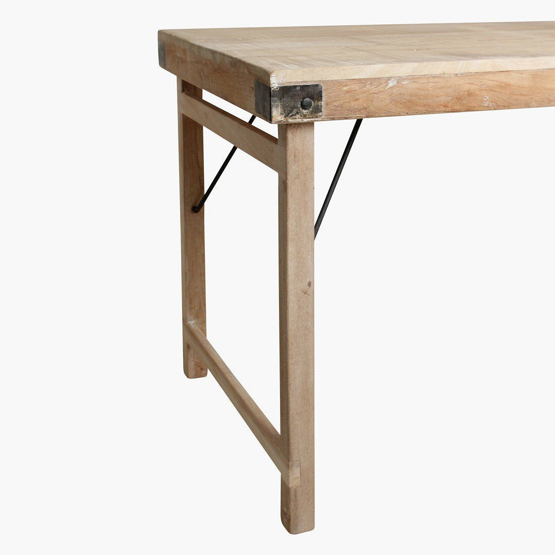 Limewash Folding Dining Table Natural