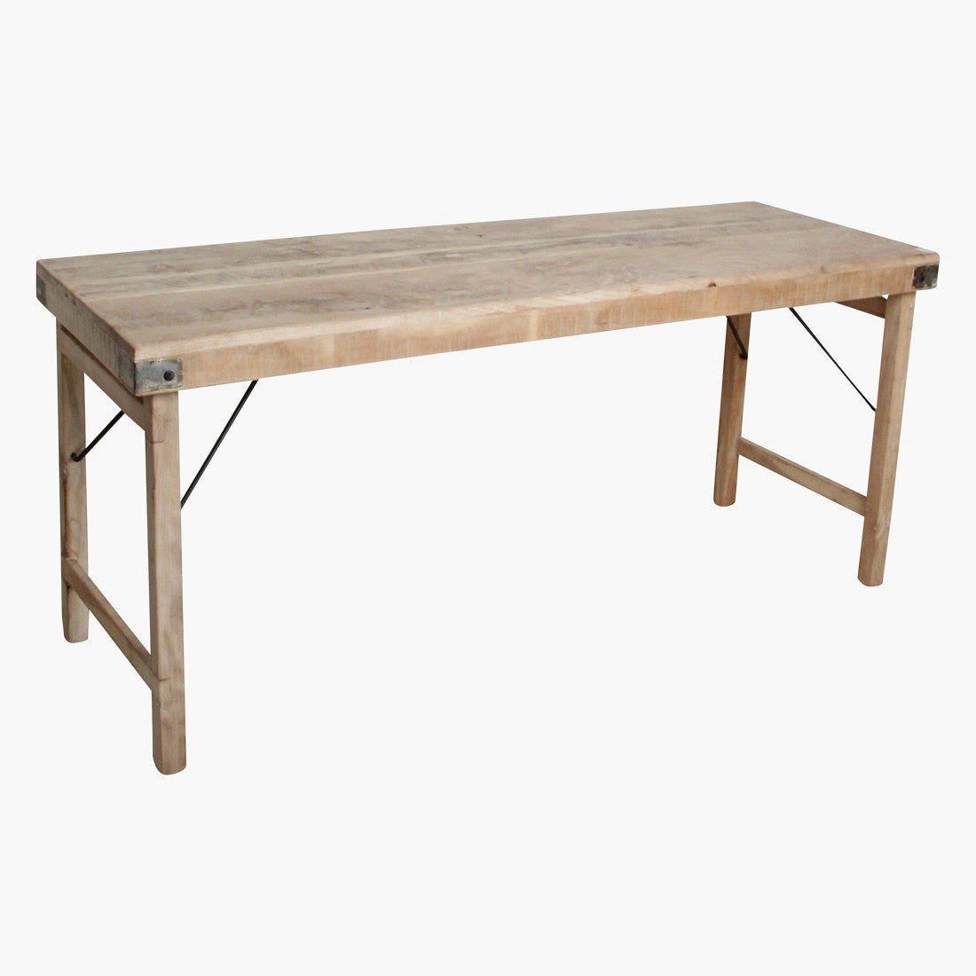 Limewash Folding Market Table Natural