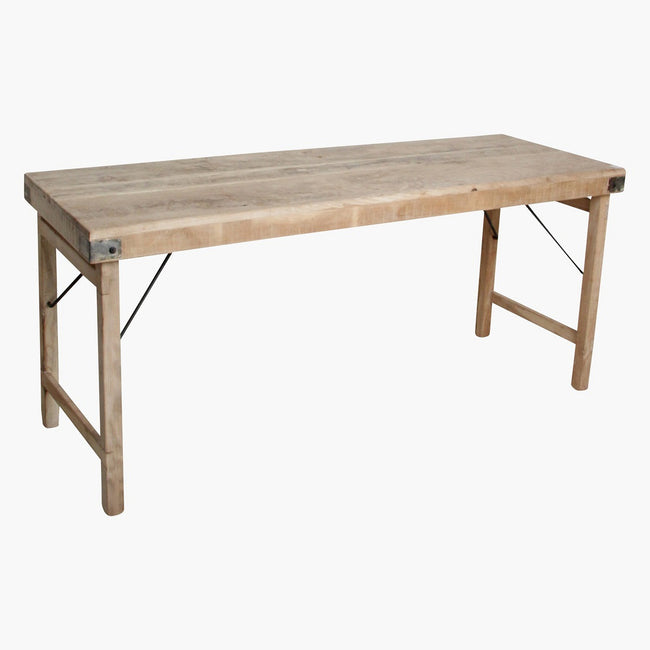 Limewash Folding Dining Table Natural