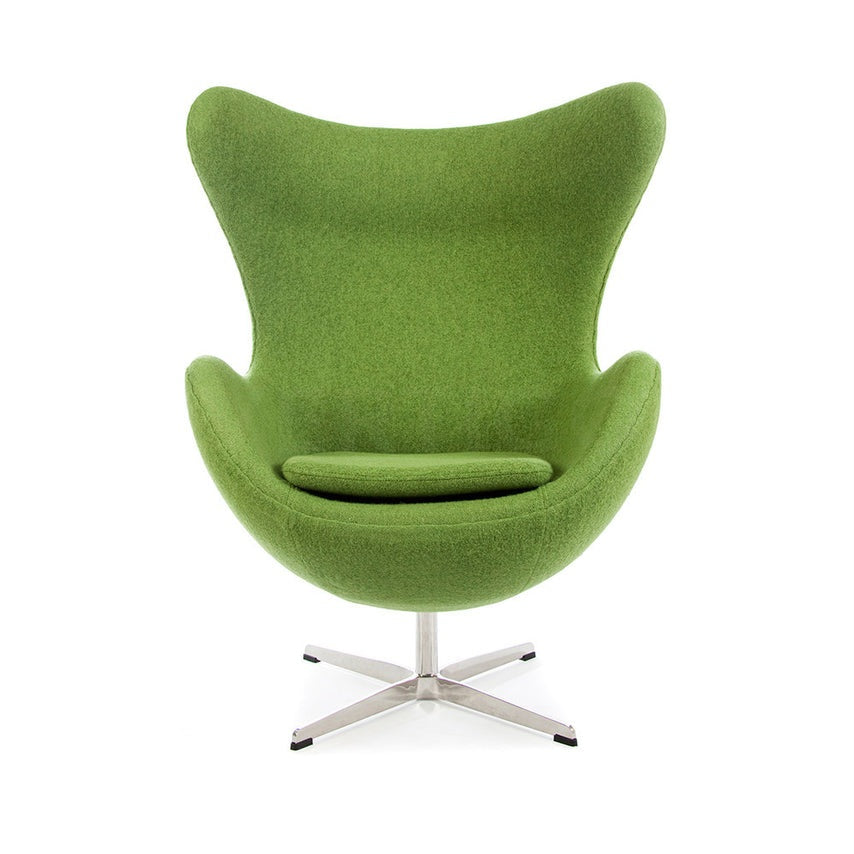 Jacobsen Style Egg Chair Green Cashmere