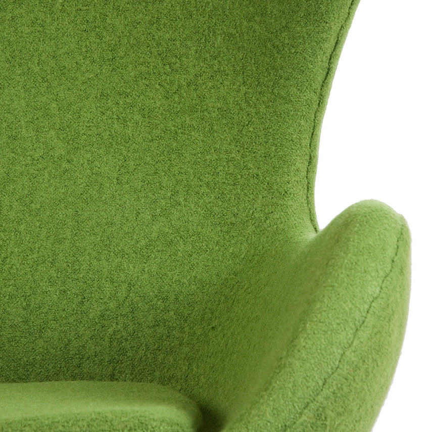Jacobsen Style Egg Chair Green Cashmere