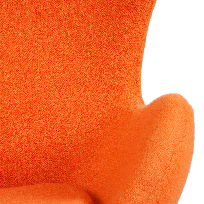 Jacobsen Style Egg Chair Orange Cashmere