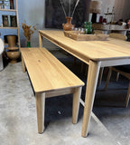 Solid Oak Luna Dining Table / Matching Bench