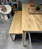 Solid Oak Luna Dining Table / Matching Bench