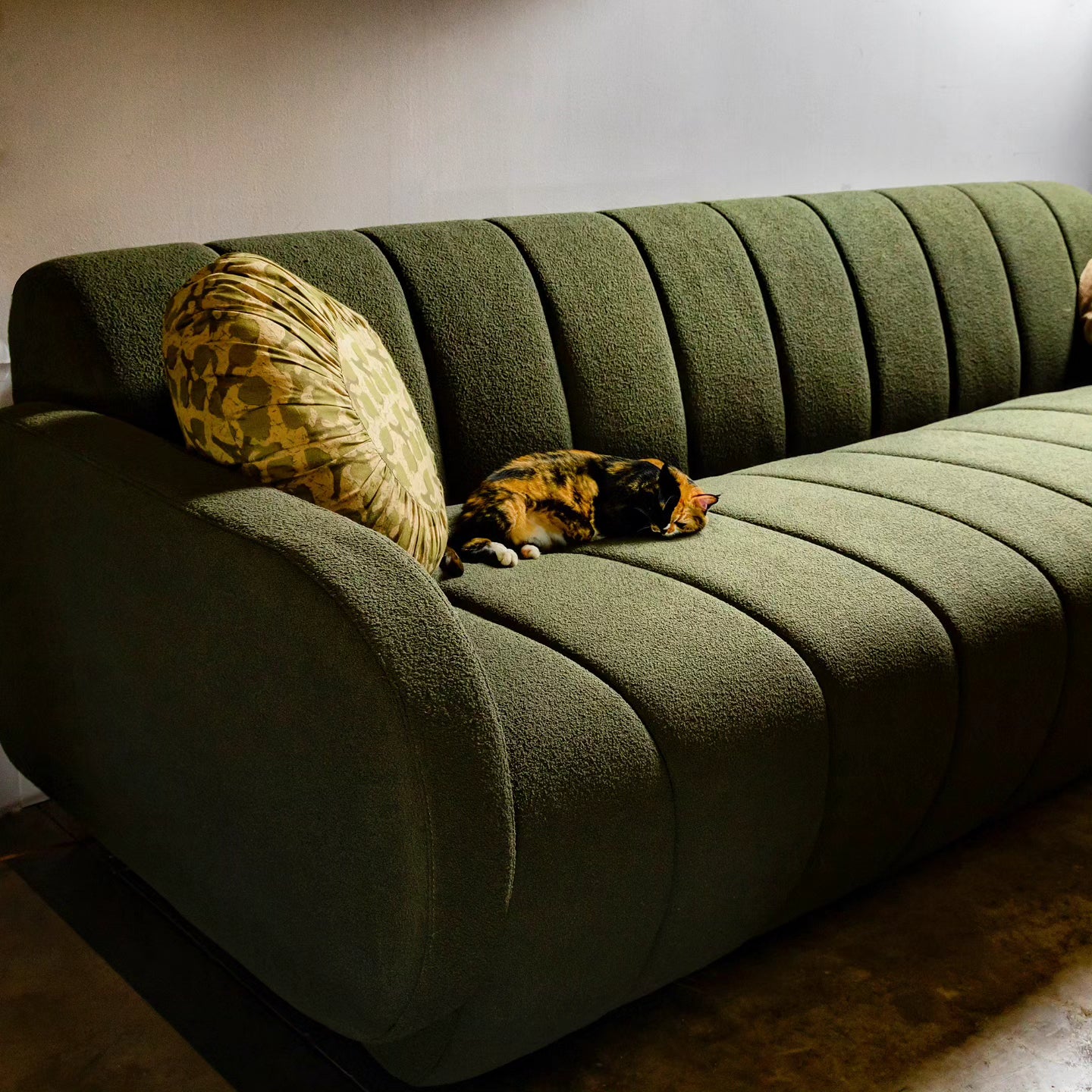 Green sofa 3 seater deals