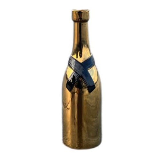 Vase Champagne Bottle Gold