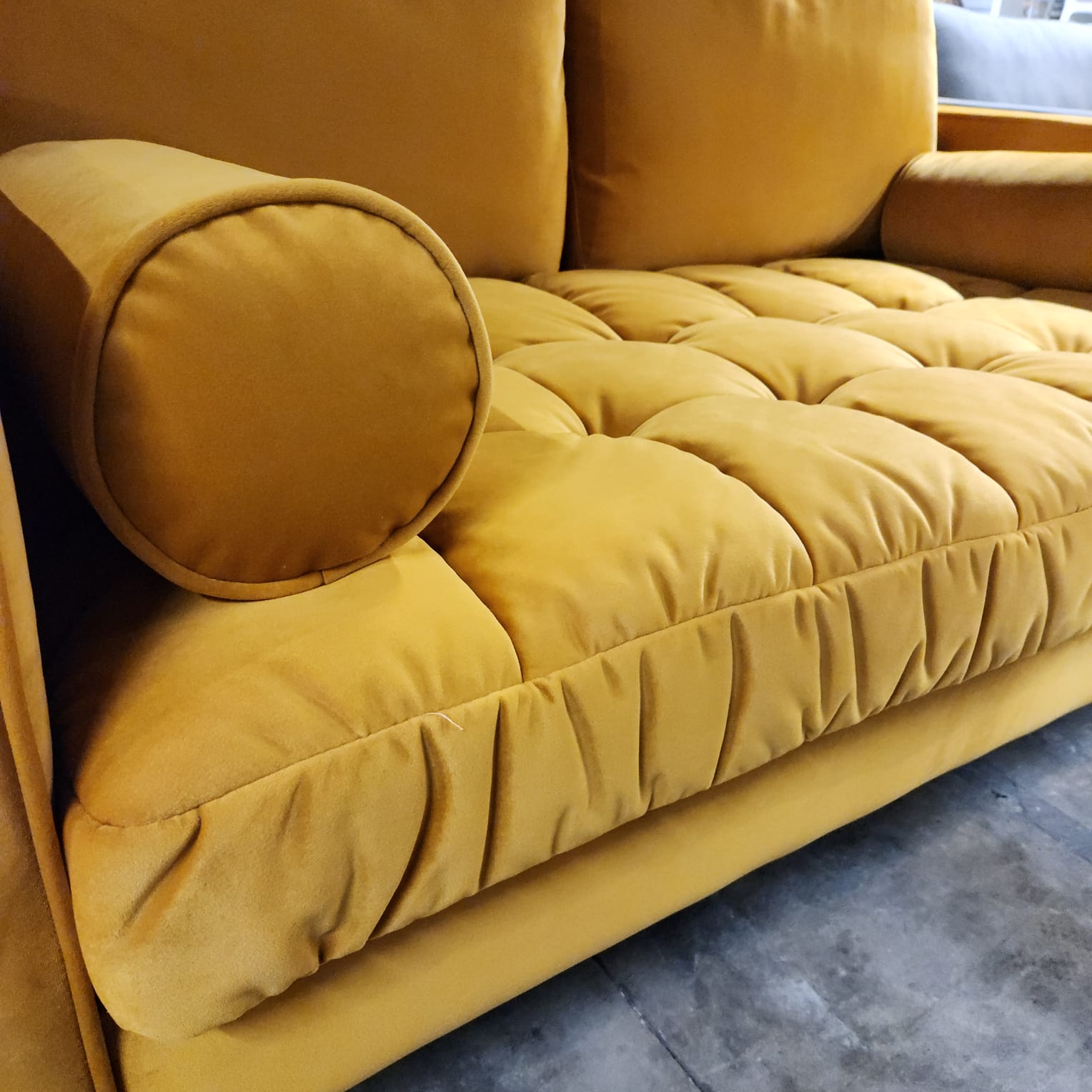 Ashfield 2 Seater Sofa Ochre Velvet