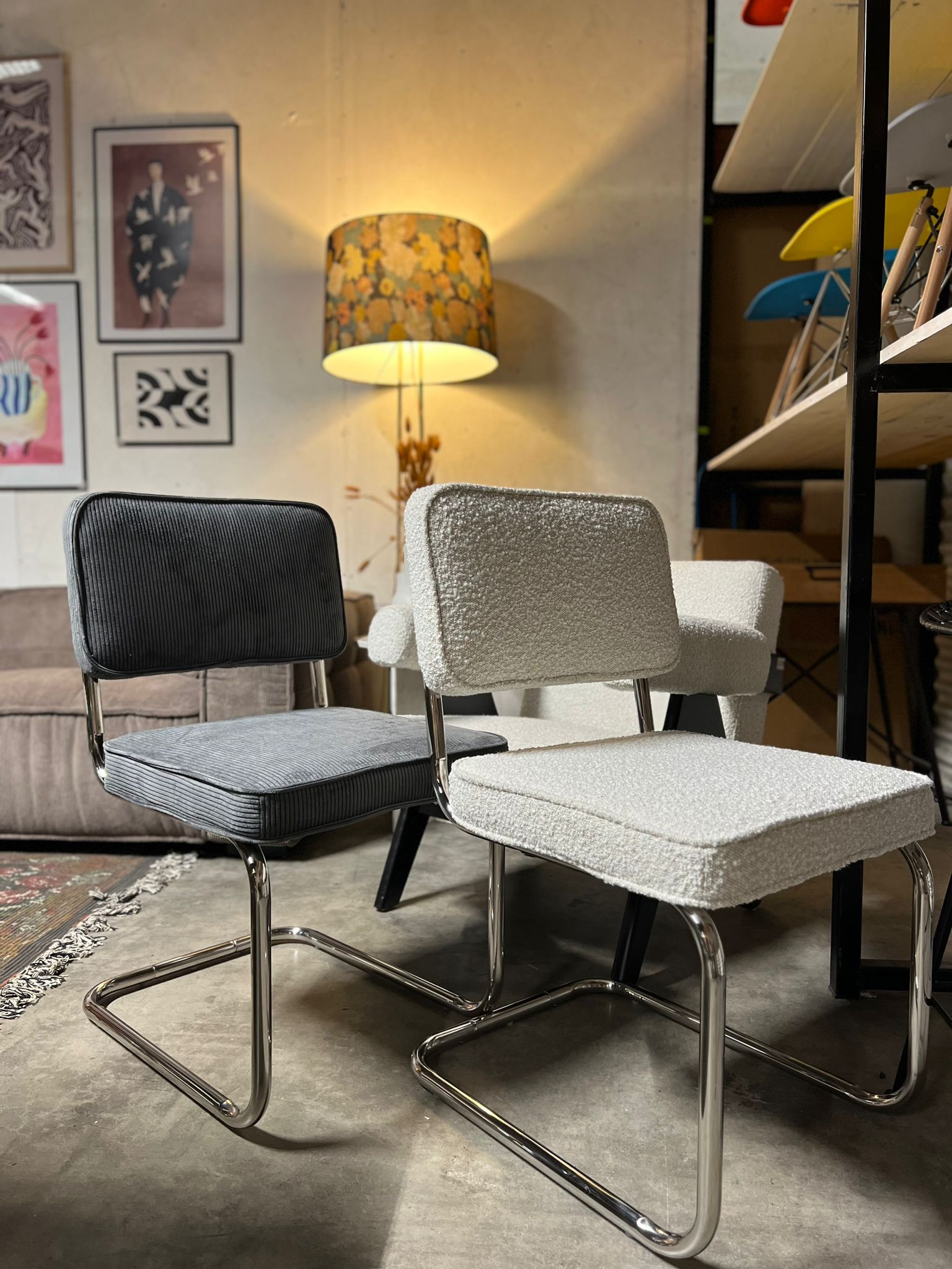 Cesc Chair White Boucle