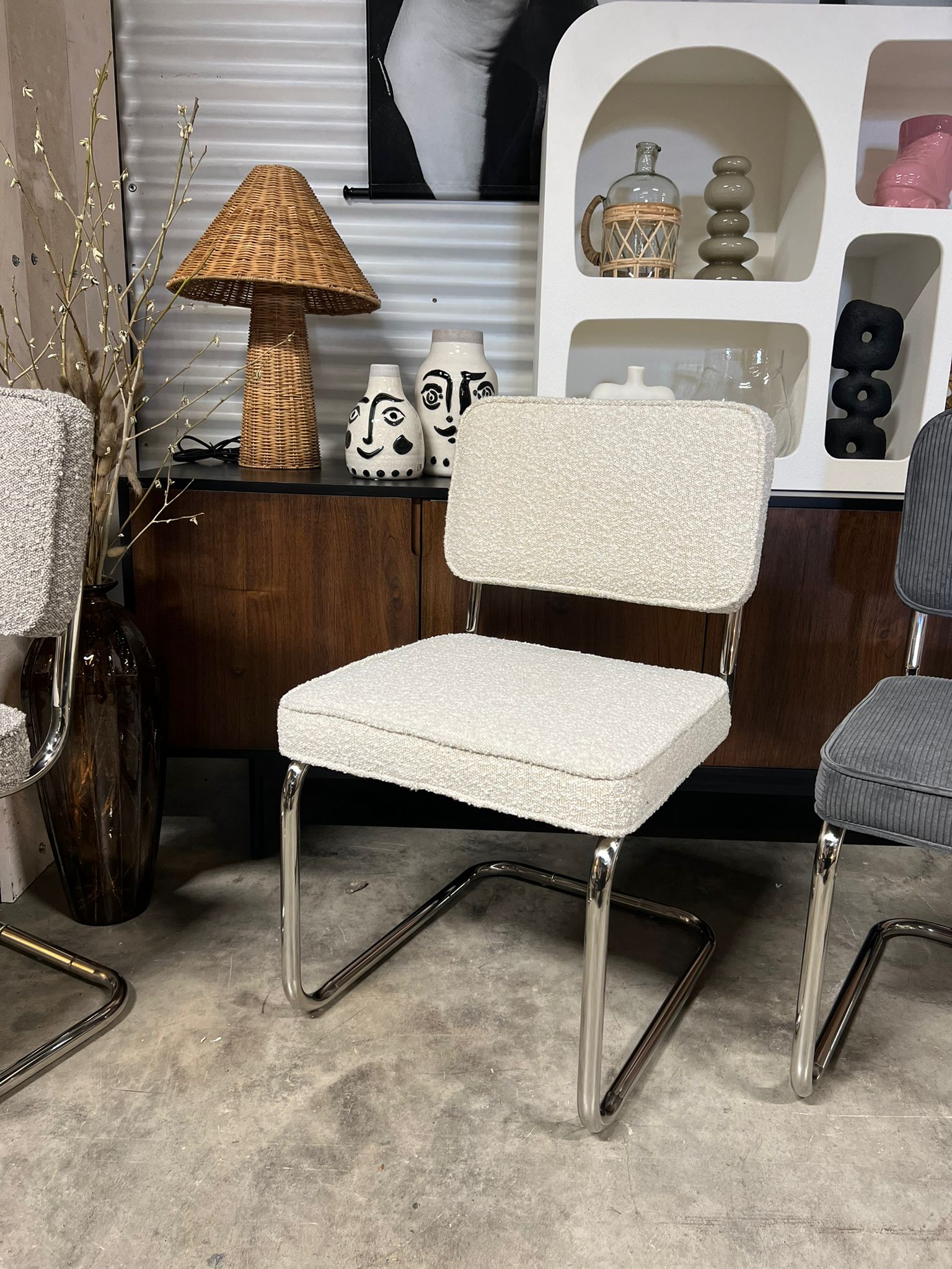 Cesc Chair White Boucle