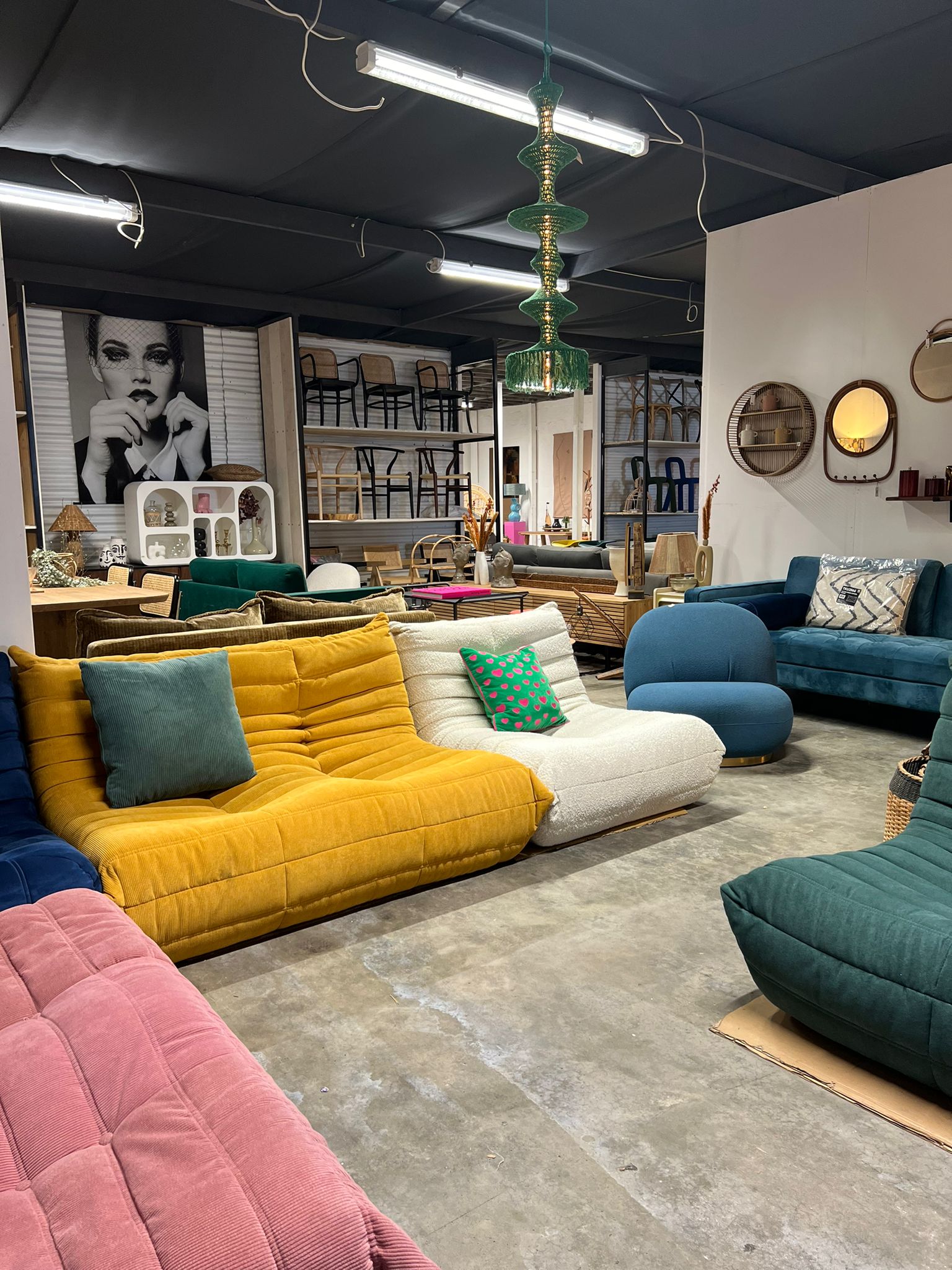 Togo Style Sofa Mustard Yellow Corduroy 2 Seater