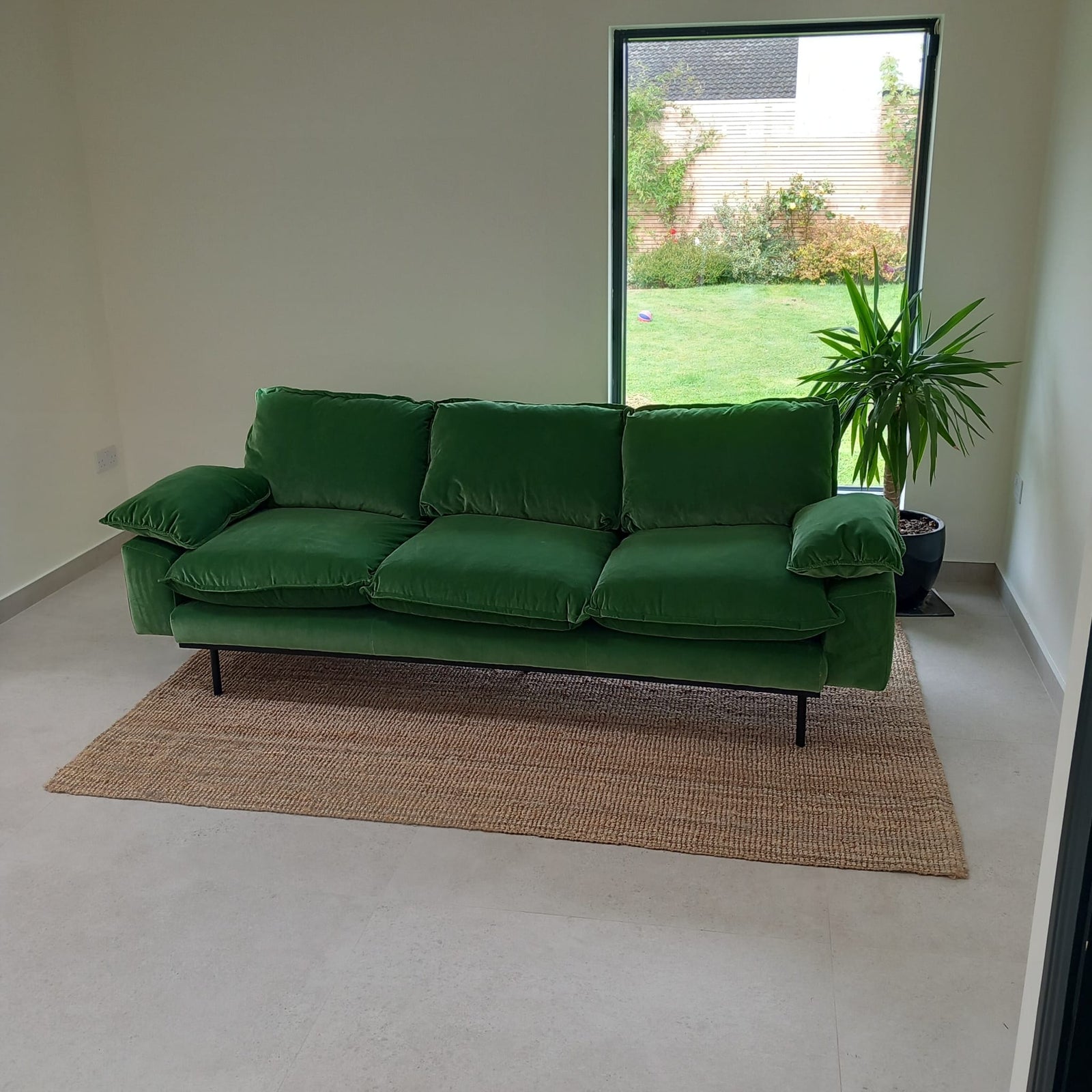 HKliving Retro Sofa 3 Seater Royal Velvet Green