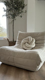 Togo Style Sofa Off White Suede 1 Seater