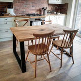 Solid Oak Dining Table Natural / U Frame Black / Strachel A.F.