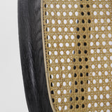 Oak / Rattan Chair Black