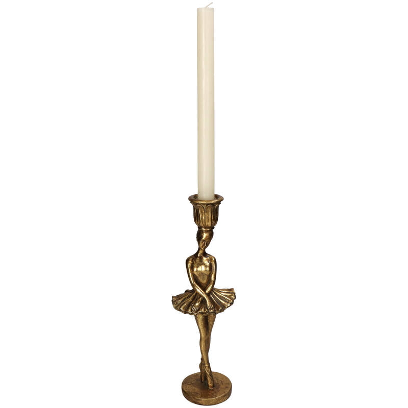 Candle Stick Ballerina Gold